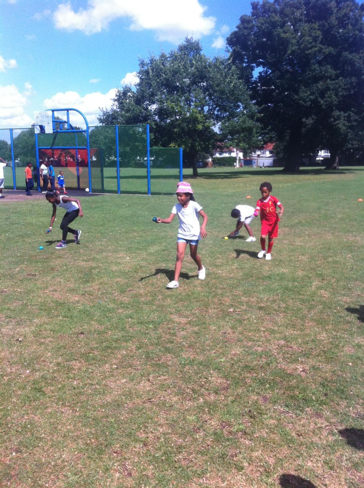 Families and children at the fun day activities